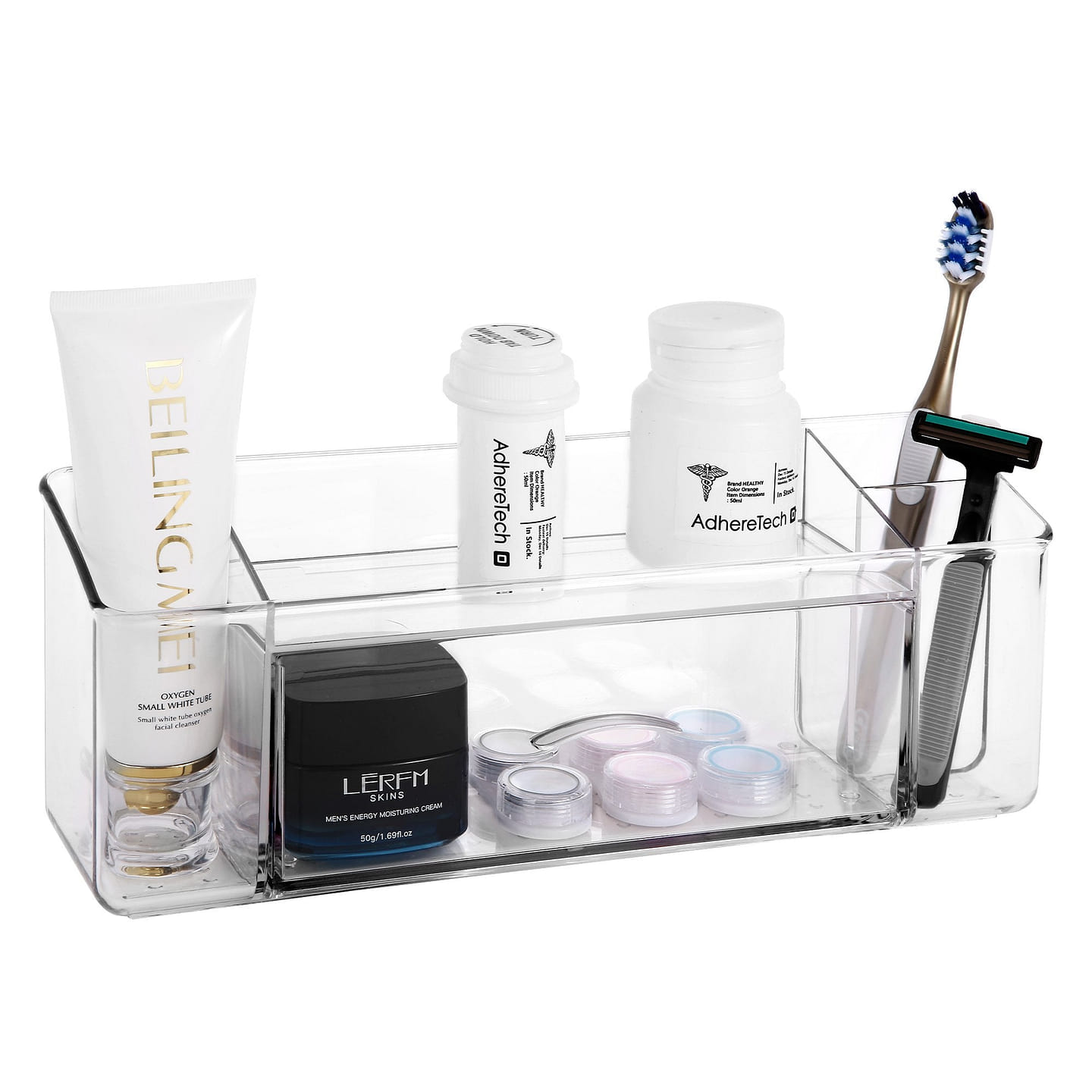 Roselife Bathroom Storage Series, Mirror Cabinet Storage Box for Perfume, PET Material, Clear 1 each
