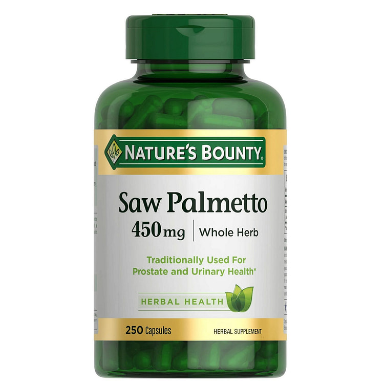 Nature's Bounty Saw Palmetto 450mg, 250 Capsules 1 bottle
