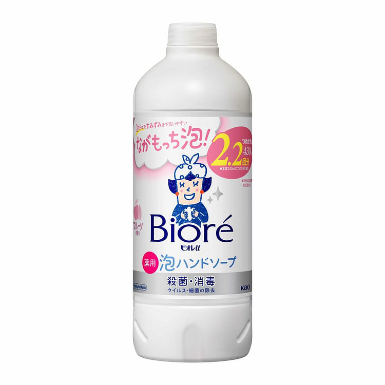 花王碧柔 泡沫洗手液补充装（水果香型）430ml 1 瓶