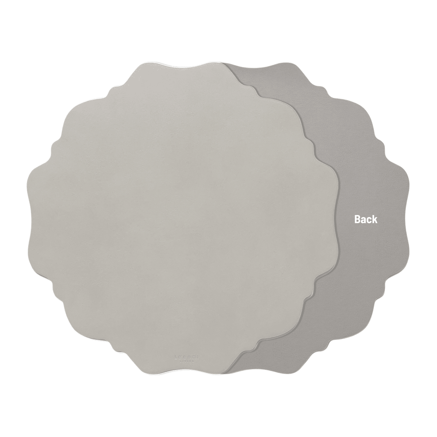 Le’enmi Wave Double-Sided Leather Tray – Beige 1 each