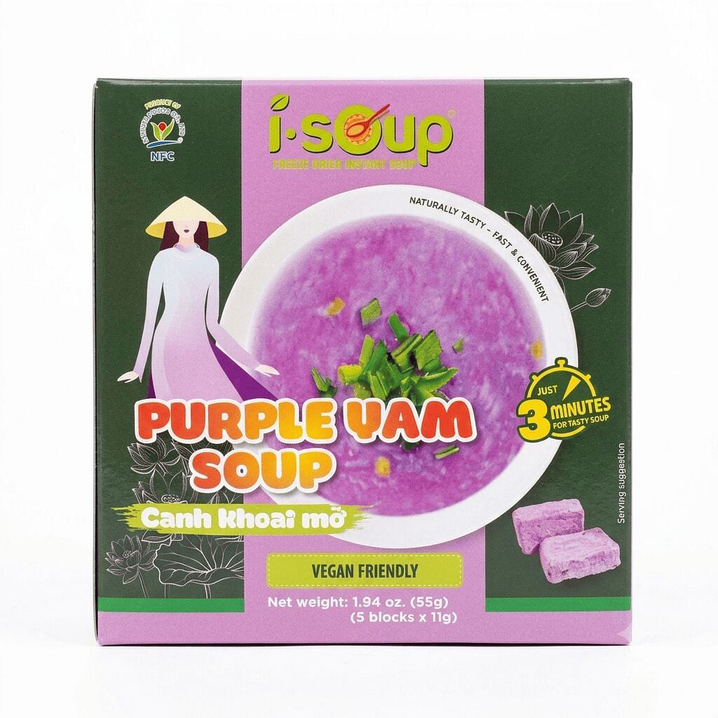 [iSoup] Freeze Dried Instant Purple Yam Soup VEGAN 1 box