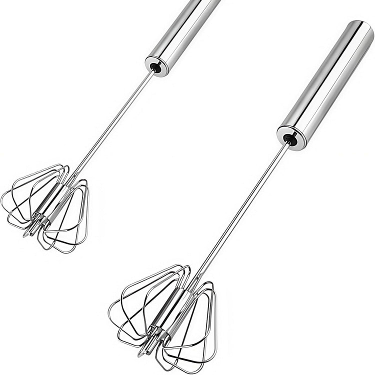 Egg Whisk Hand Push Rotary Whisk (10in+12in) 1 count