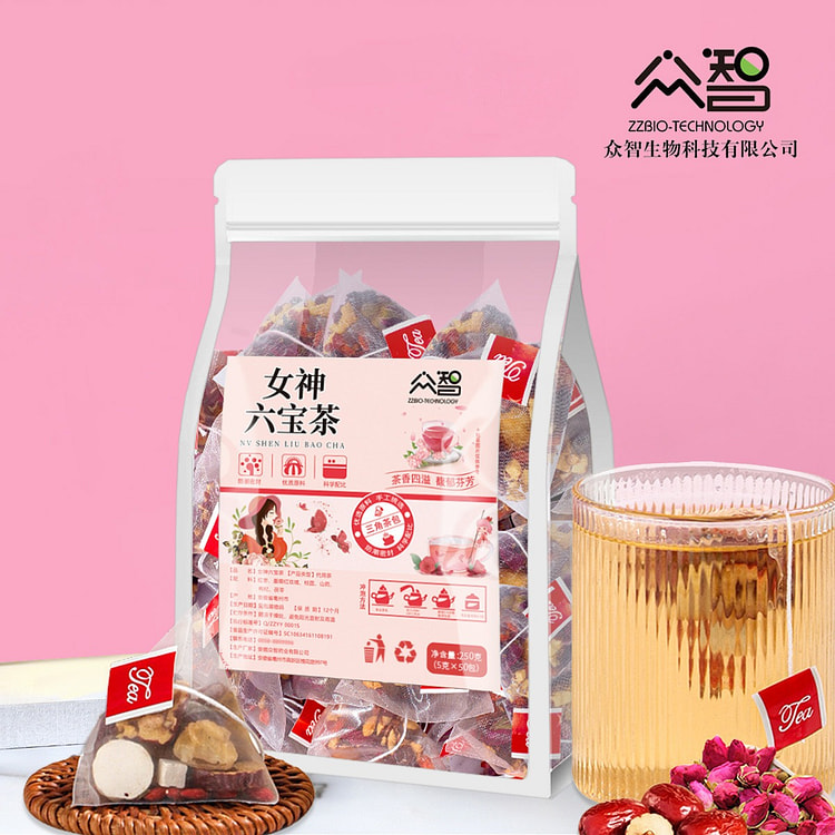众智 女神六宝茶 桂圆红枣养生女神茶花茶独立茶包休闲办公必备 5g*25包/袋