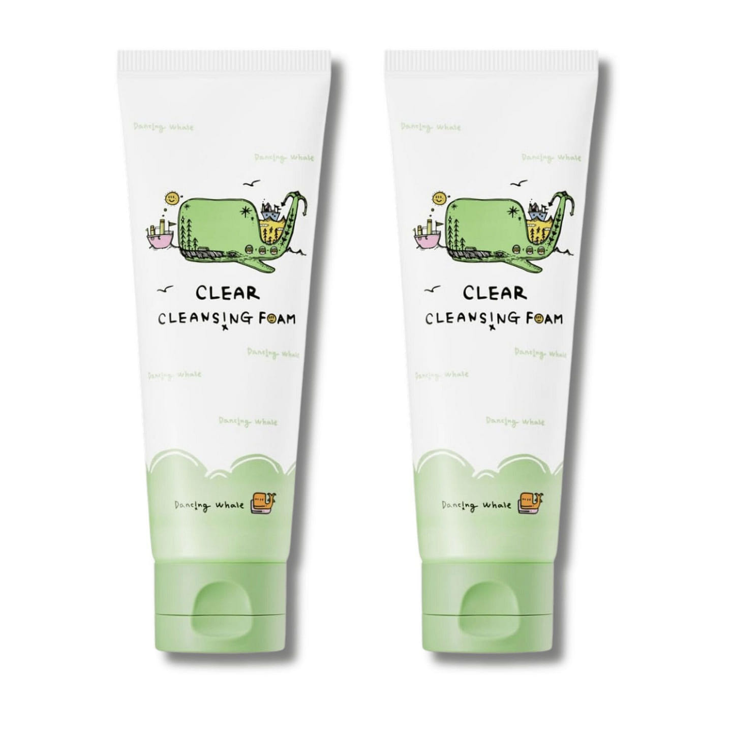 Dancing Whale Clear Cleansing Foam 2-Pack 120ml 120 ml