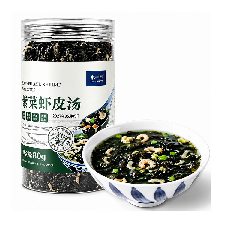 Sea Fortune Seaweed Shrimp Soup, Rich & Savory 80 g