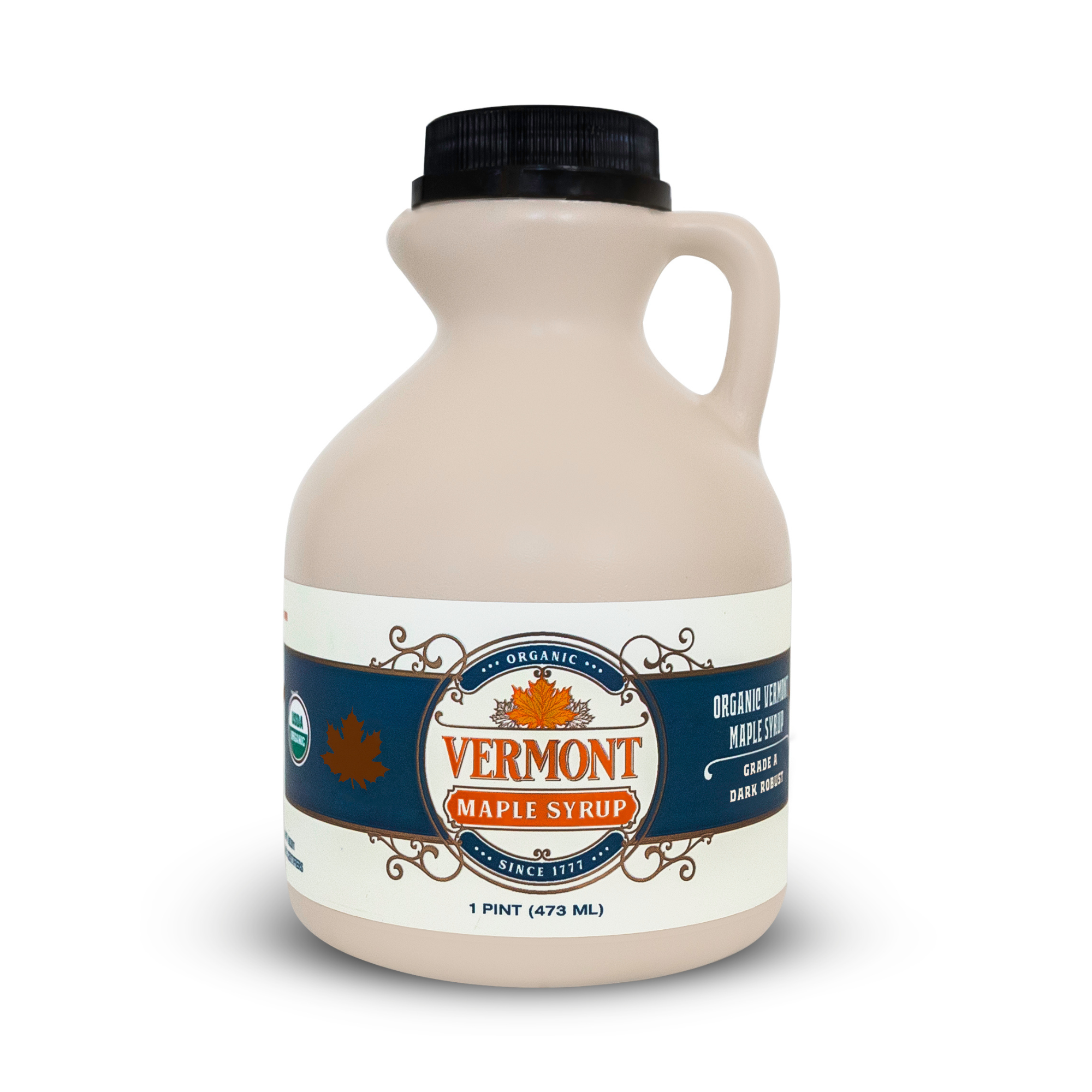 Dark Organic Vermont Maple Syrup - Jug 16 oz - pint / Single 24.09 oz