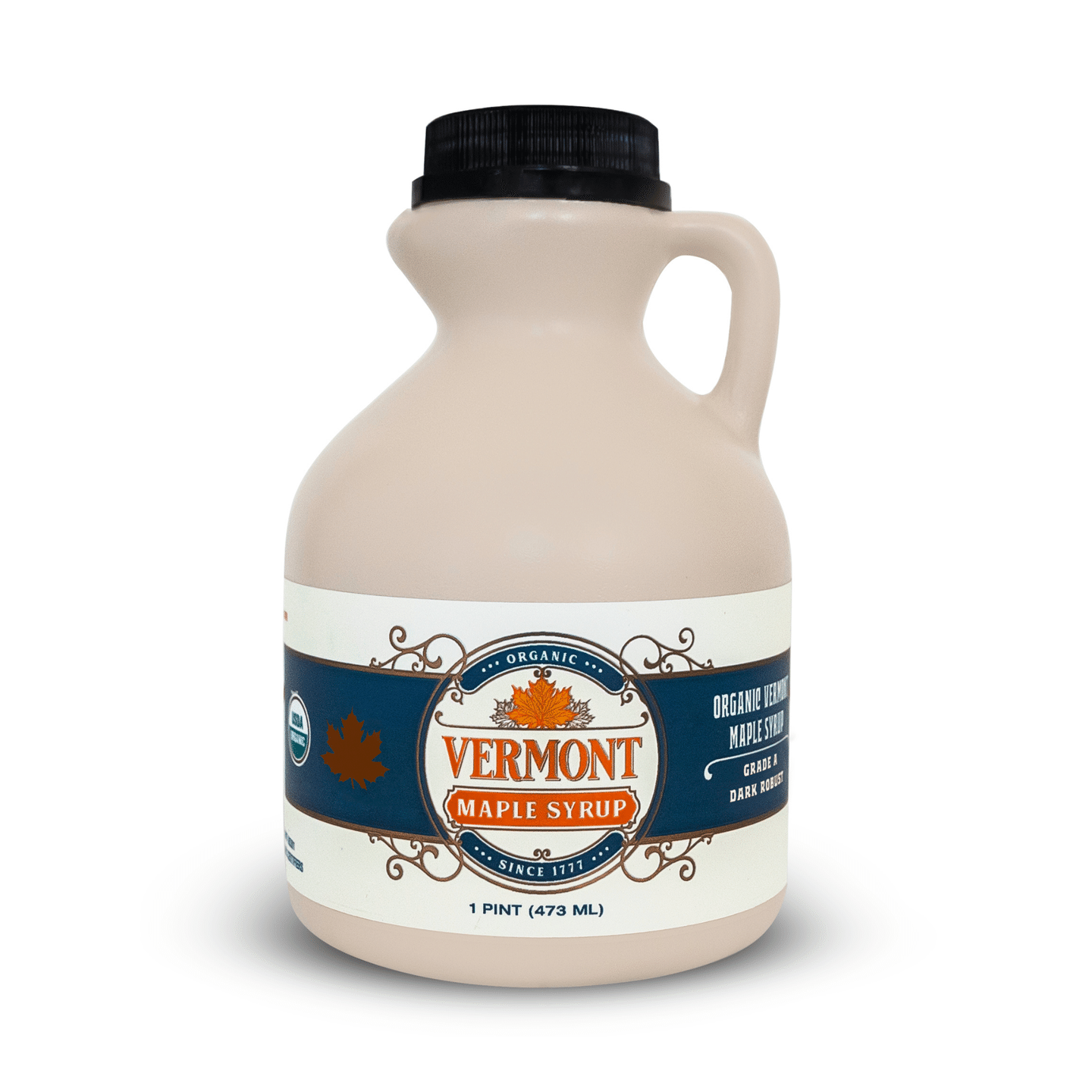 Dark Organic Vermont Maple Syrup - Jug 16 oz - pint / Single 24.09 oz