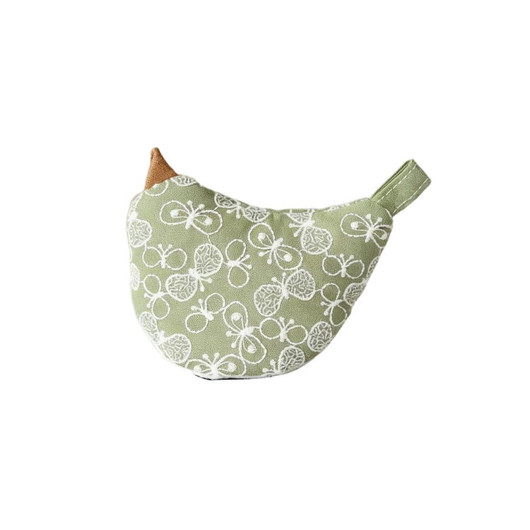 Padded Bird Pot Lid Cap - Green Butterfly 1 each