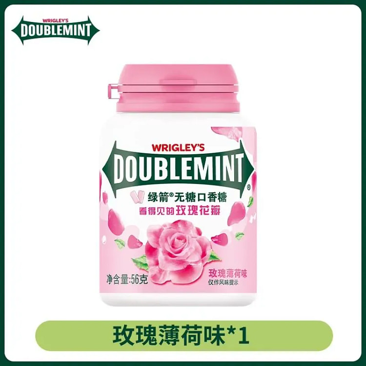 绿箭 无糖口香糖玫瑰薄荷味56克 56 克