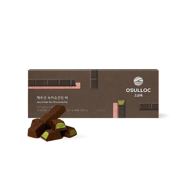 OSULLOC Jeju Green Tea Chocolate Bar 120g 1 each