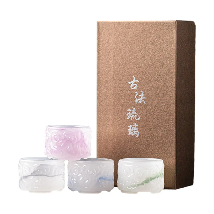 Glass Tea Cup Gift Box Set Flower Tea Fruit Wine 1 each