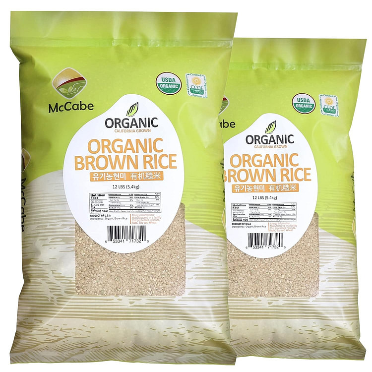 McCabe Organic Brown Rice 12 Lbs (2 Packs)