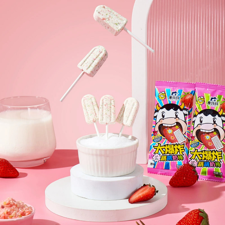 Prebiotic jumping lollipops