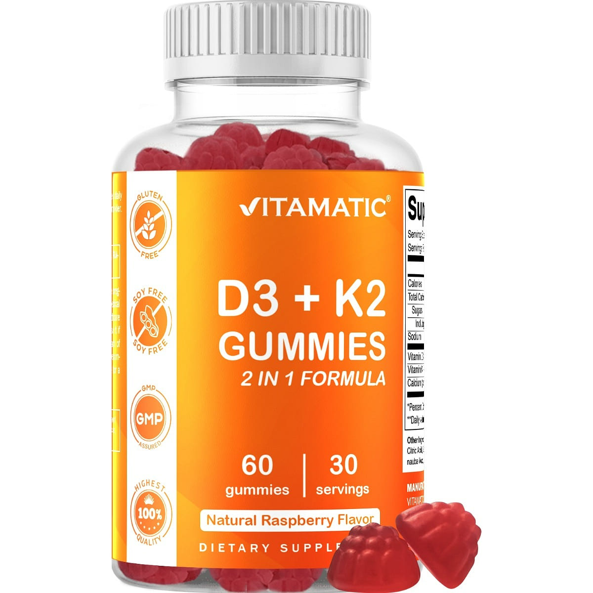 D3 K2 60 Gummies 1 each