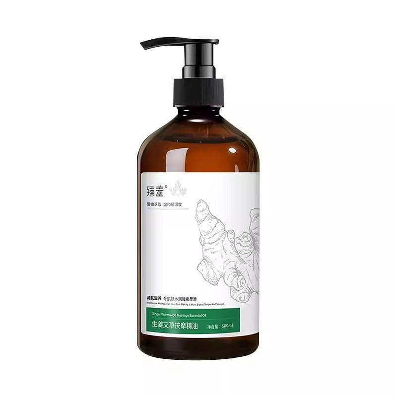 Wormwood Ginger Massage Oil Body Meridian Heating 500g 500 g