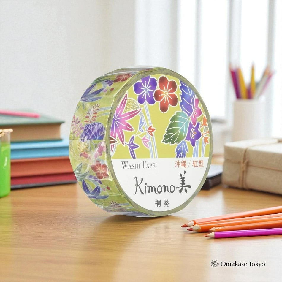 Japanese Washi Masking Tape Okinawa Bingata Kiriao 20 g