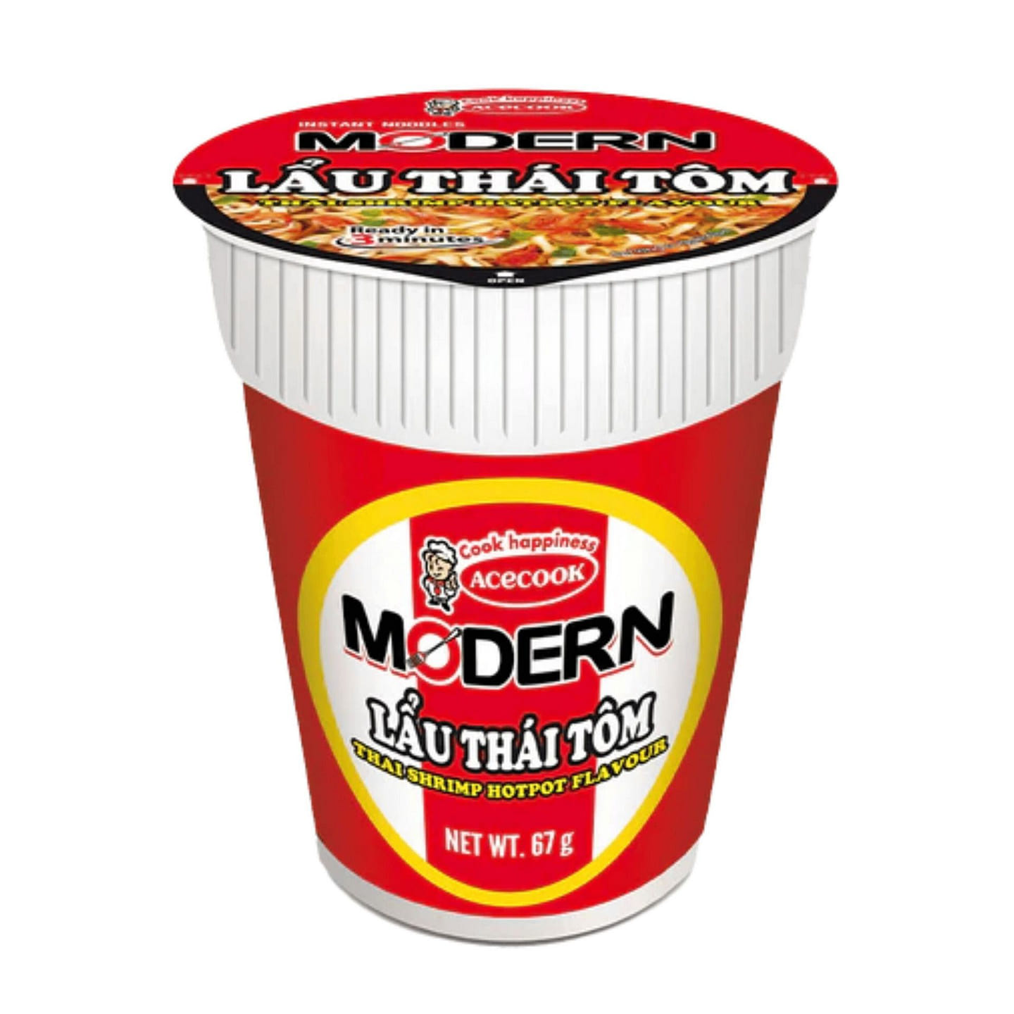 Acecook Thai Shrimp Hotpot Flavor Cup Noodle 1 count 1 each