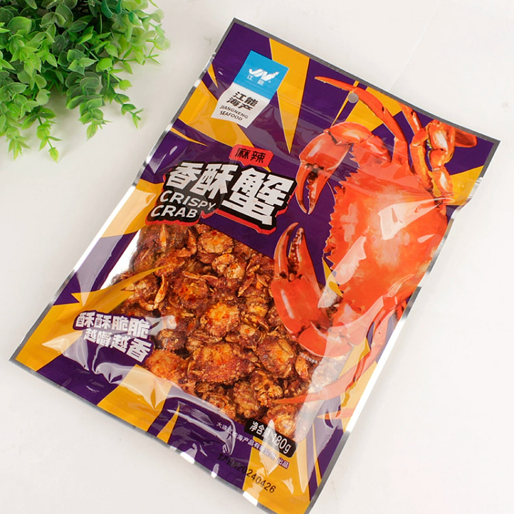 大连特产江能香酥蟹即食香辣酥脆1袋180g
