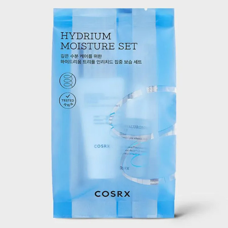COSRX Hydrium Moisture Set - Moisture Ampoule (1.5ml) + Enriched Cream (1.5