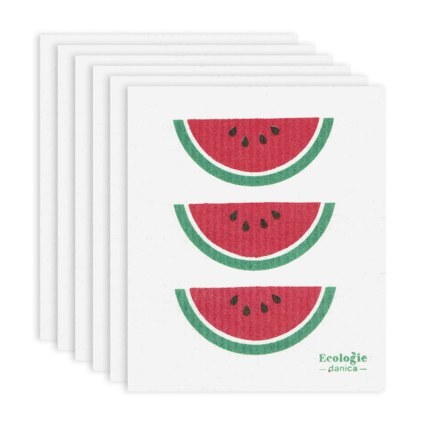 Now Designs Ecologie Swedish Sponge Cloth (Pack of 6) – Watermelon 6 count