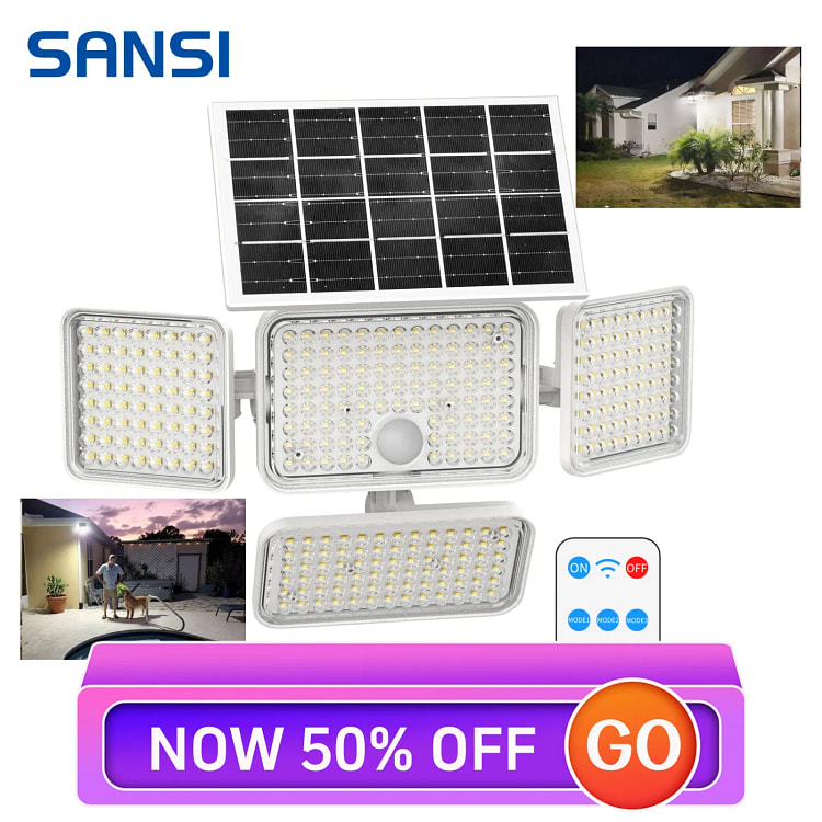 10W LED Motion Sensor Solar Security Light Outdoor 1 box