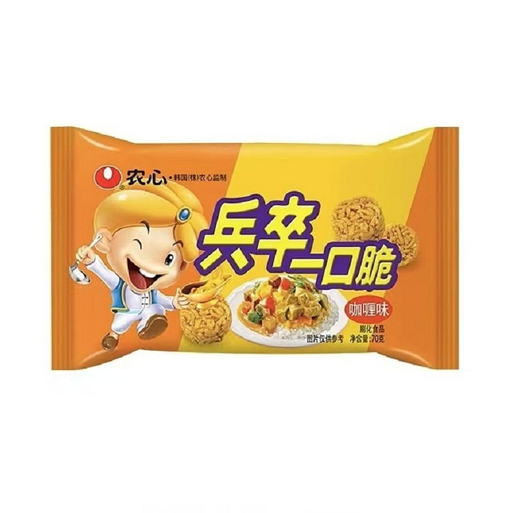 【农心】兵卒一口脆 童年回忆零食 《咖喱味 》1袋 (min 3)