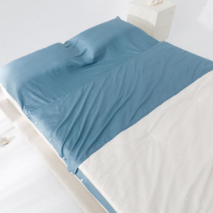 Tencel Travel Sleep Sack Slate Blue-Double 2000 g