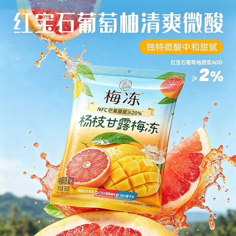Mango Pomelo Sago Jelly Pouch 360g1 Bag 360 g