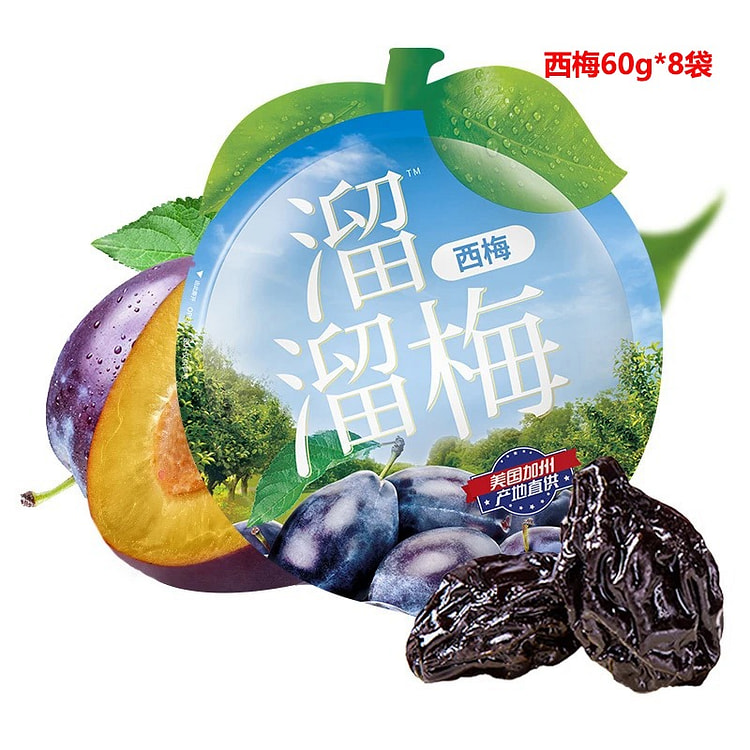 溜溜梅 零食大礼包情人梅雪梅清梅果脯蜜饯-8袋西梅 480 克