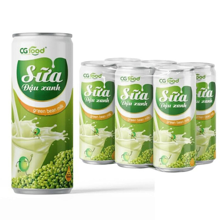 CG Food 绿豆奶饮品 - 11盎司 6 罐