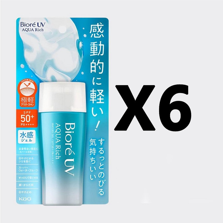 Kao Biore UV Aqua Rich Watery Gel 1 set 6pcs 420ml