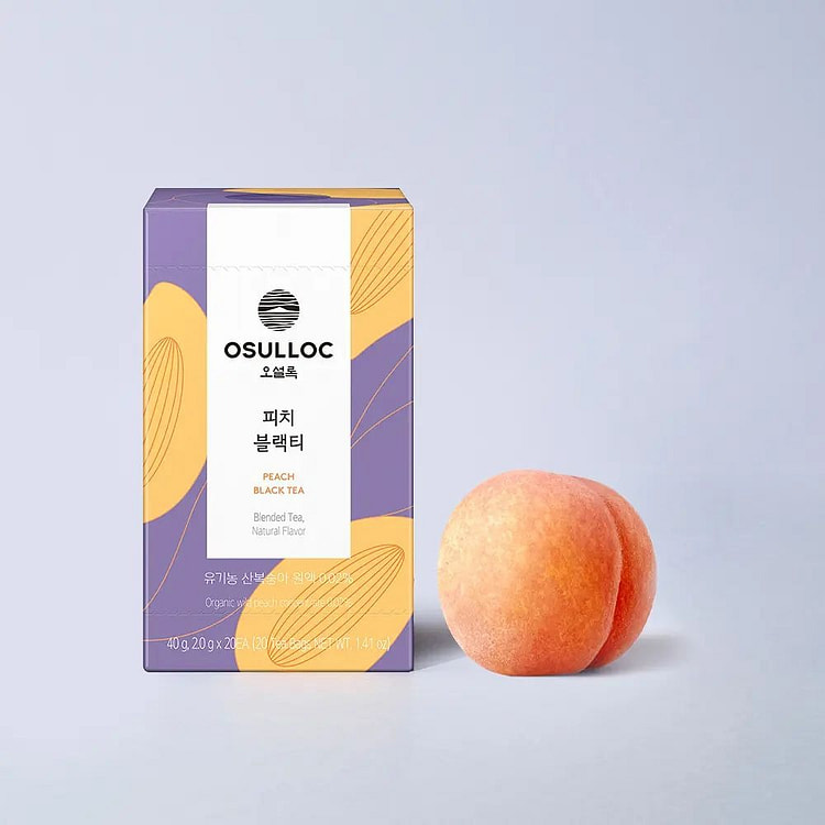 OSULLOC Peach Black Tea 2g*20 Tea Bags 40g 1 each