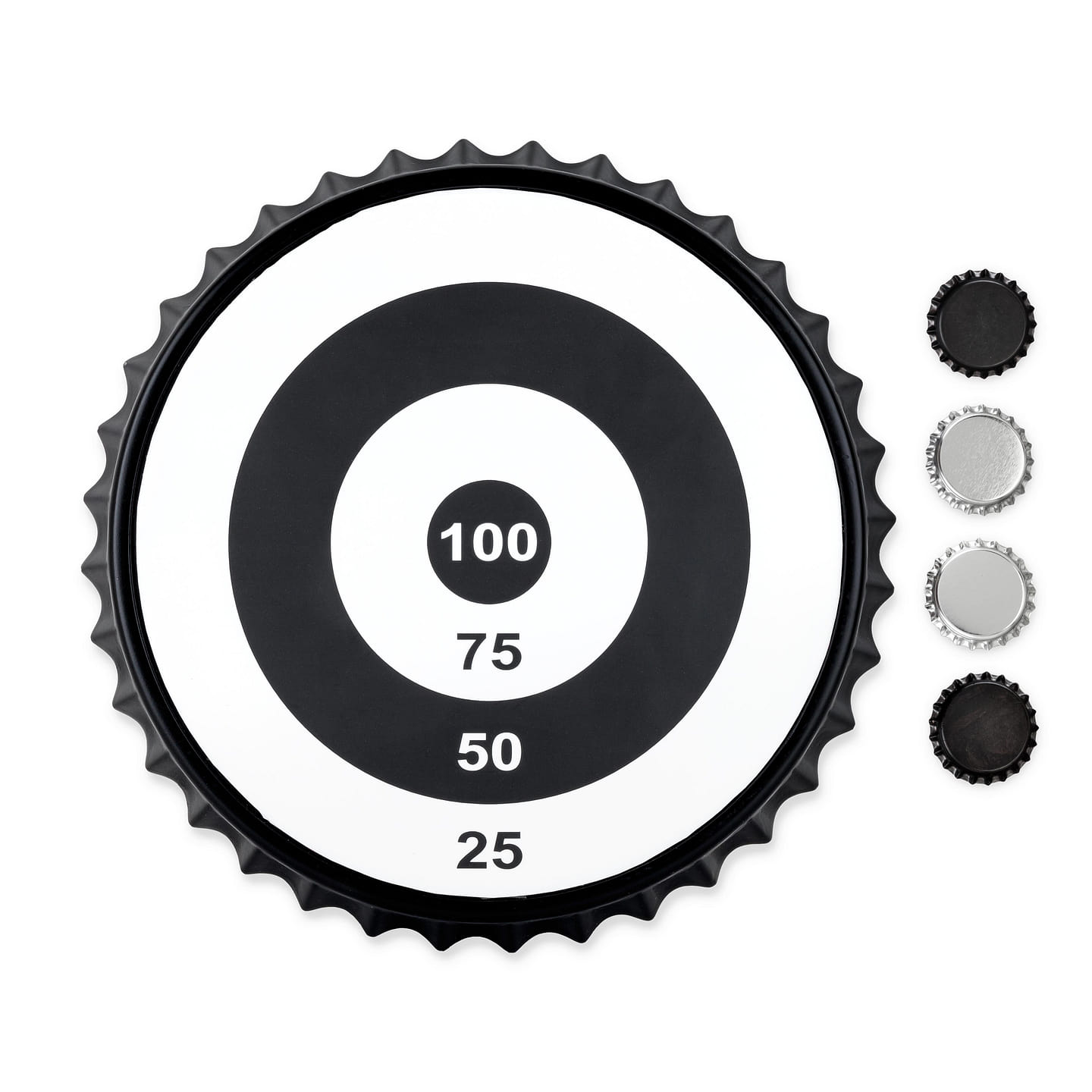 Savoy Magnetic Bottle Cap Target – Black – Tabletop Drinking Game 1 each