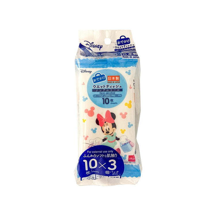 DAISO Minnie Non-Alcoholic Cleaning Wet Wipes