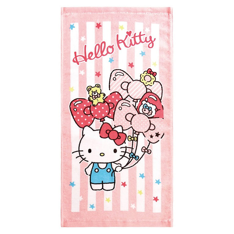 Hello Kitty Pink Bow-tie Style Towel 27*54cm 80 g