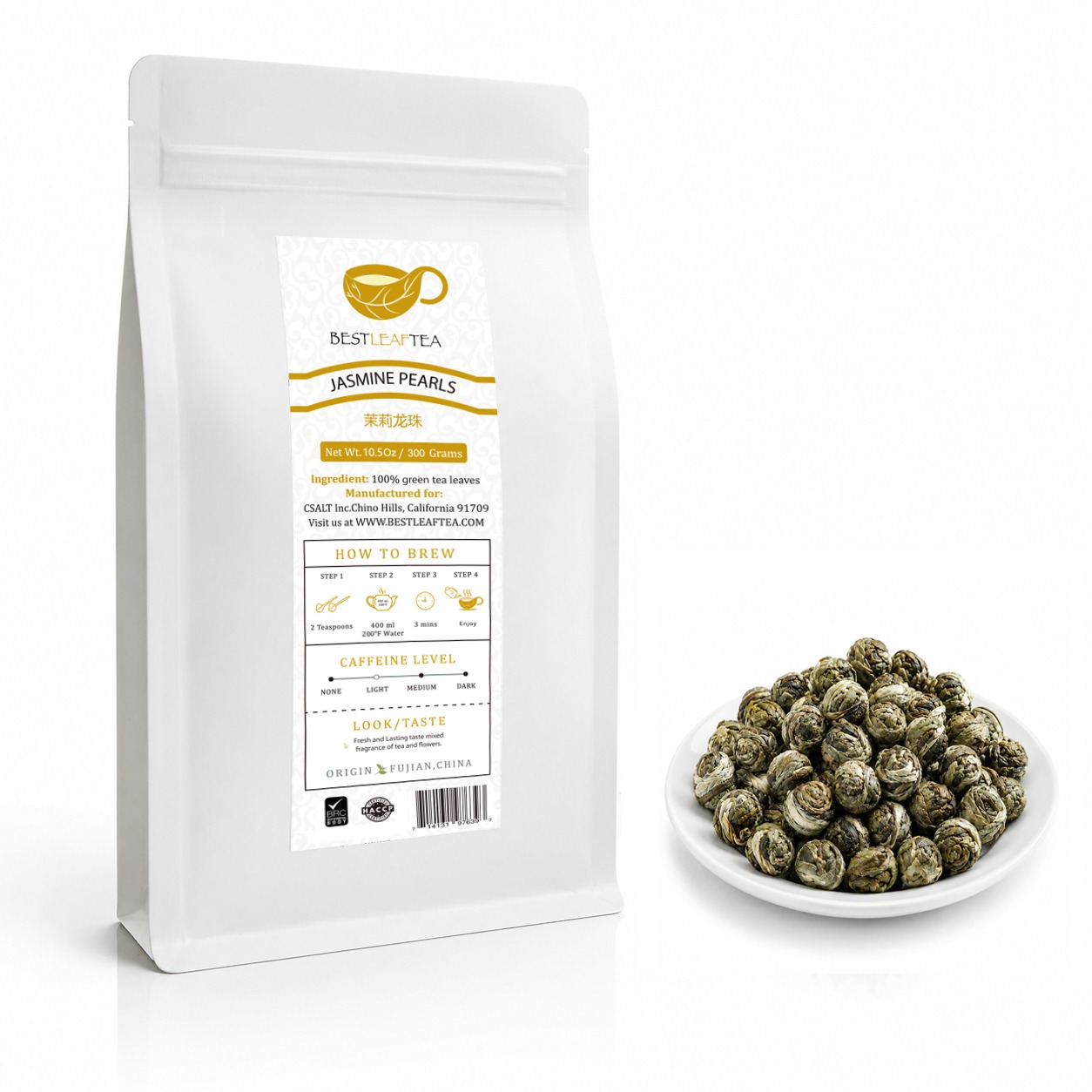 Jasmine Pearls Green Tea Scented Tea Bag 10.5 oz