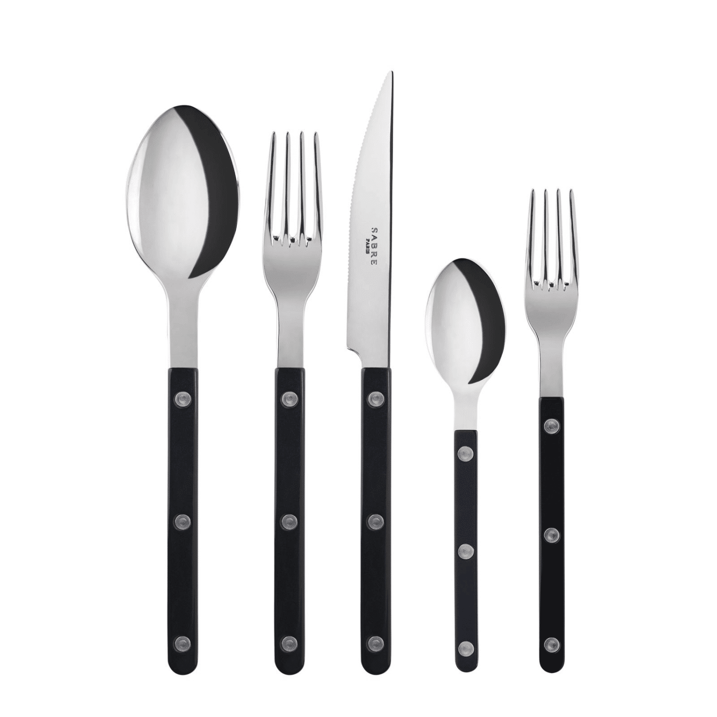 Sabre Bistrot Flatware Solid (5pcs) – Black / Shiny 1 case