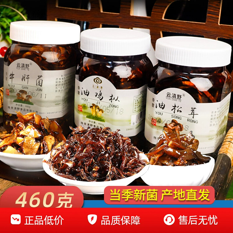 云南特产油鸡枞菌460g*1瓶 460 克
