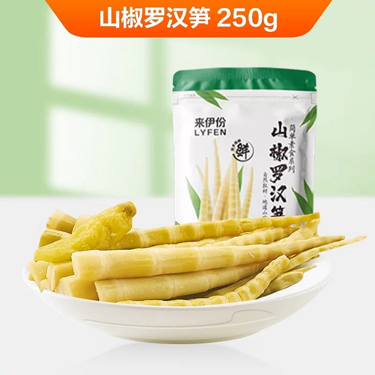 中国直邮【来伊份】山椒罗汉笋新鲜手剥脆笋零食 1袋 250 克