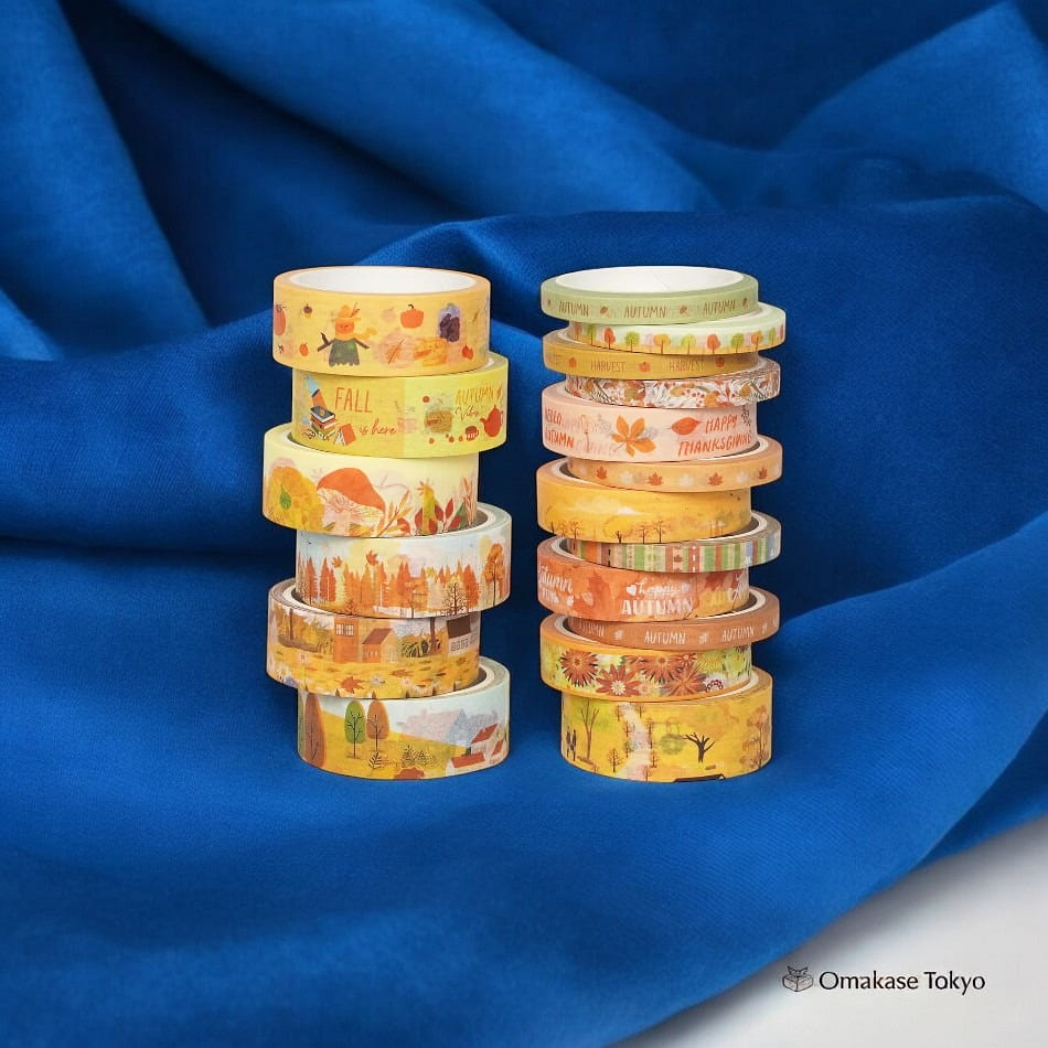 YUBX Autumn Masking Tape Set-Fall Harvest 340 g