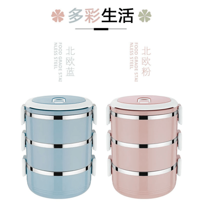 奥丁 2100ML 三层便当盒(颜色随机) 1 份