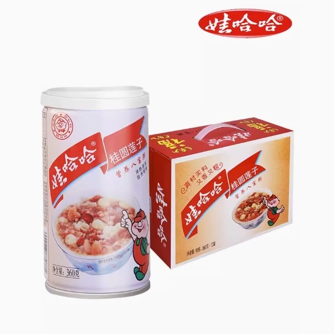 桂圆莲子八宝粥360g*12罐整箱代早餐速食粥哇哈哈- Weee!