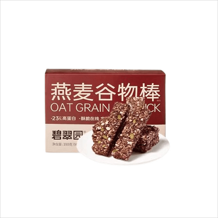 【中国直邮】碧翠园 蛋白棒代餐燕麦谷物能量饼干(巧克力味)—— 低糖无添加,饱腹又解馋的能量小能手(180g / 盒)
