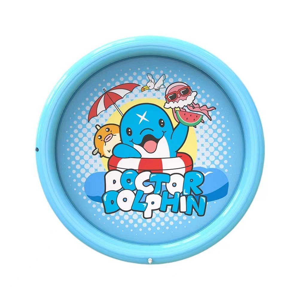 Summer Outdoor PVC Animal Spray Pad Children’s Home Water Cushion-Dolphin 1 each