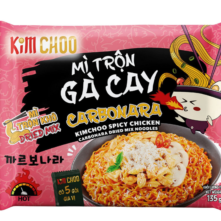 [ VIFON ] Mì Trộn Gà Cay Carbonara 135g/gói – Cay nồng, Thơm ngon 1 cái