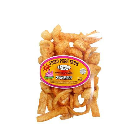 Lucky Lily Brand Fried Pork Skins Crisps (Hot) 1 each