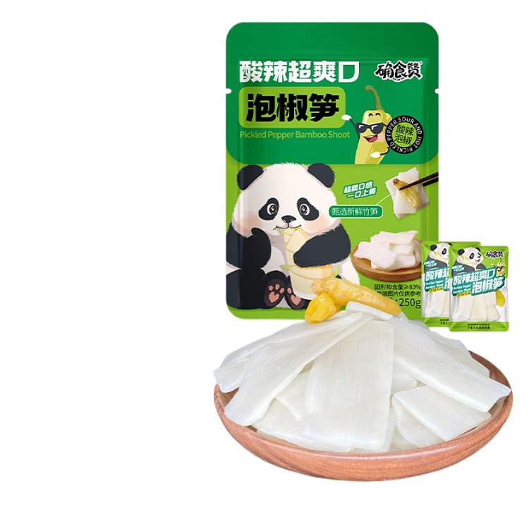 确食赞 泡椒笋山椒脆笋片泡椒嫩笋尖250g*1袋