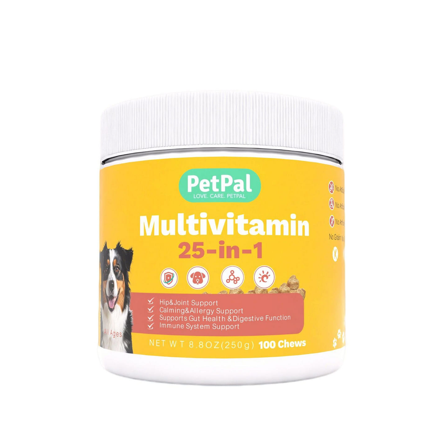 Grain-Free Dog Soft Treat with multivitamin, 100ct 1 can