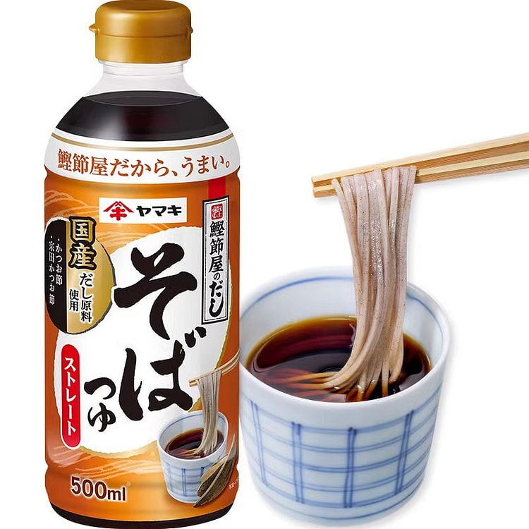 日本进口鲣鱼风味荞麦面汁500ml汤面拌面蘸料汁