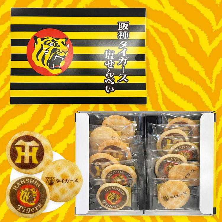 阪神 虎牌咸味米饼 12枚 1 盒